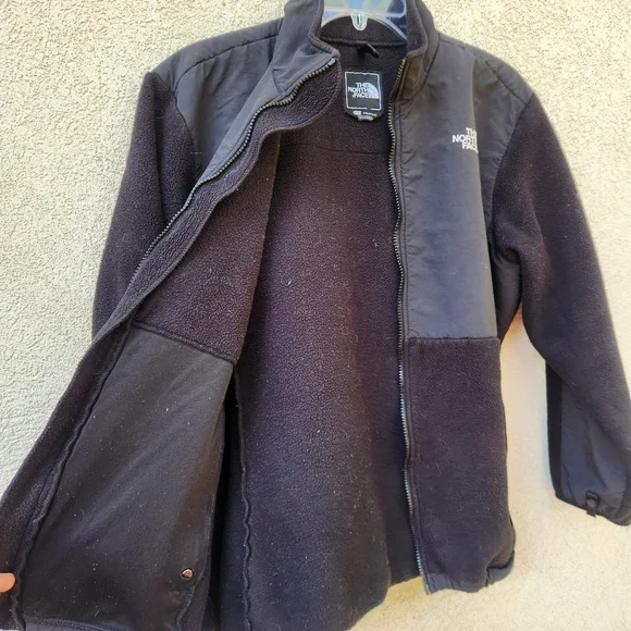 THE NORTH FACE Girls Jacket XL Black Fleece Softshell Full Zip Denali - Picture 9 of 13